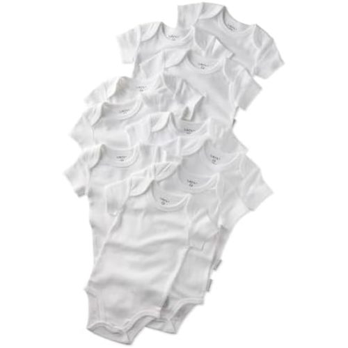 Butterblu unisex-baby Avery 10-pack Short Sleeve Bodysuits​ 100% Organic Cotton for Baby Boys​ & Girls