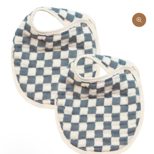 Cloud Muslin™ Bib 2 Pack - Miles/Cream