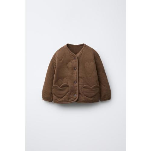 HEART PLUSH JACKET - Brown | ZARA United States