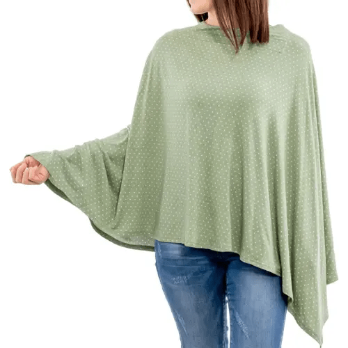 WeeSprout Nursing Cover for Breastfeeding, Soft & Breathable Nursing Poncho, Neck Insert for Hands-Free View, Machine Washable & Dryer Safe Feeding Cover Up