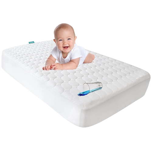 Biloban Toddler Waterproof Crib Mattress Pad Cover, 52"x 28"