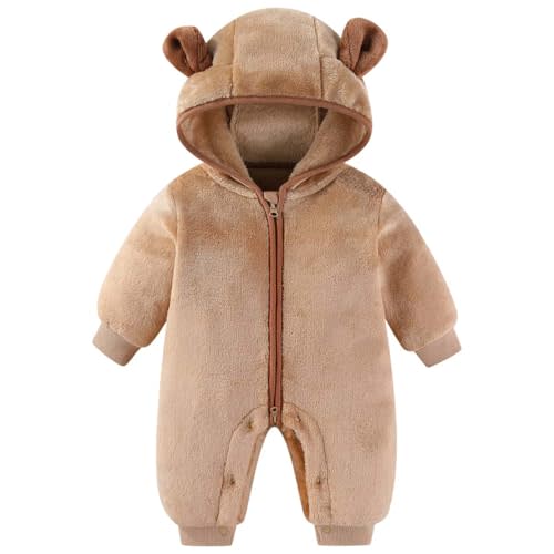 Fairy Baby Newborn Baby Bear Outfit Suit Thin Fleece Jumpsuit Romper Hooded Winter Clothes Snowsuit Coat Infant Girls Boys