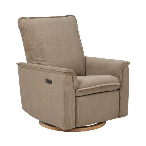 Louie Electric Recliner Glider Nursery Chair in Mocha Corduroy | iL Tutto