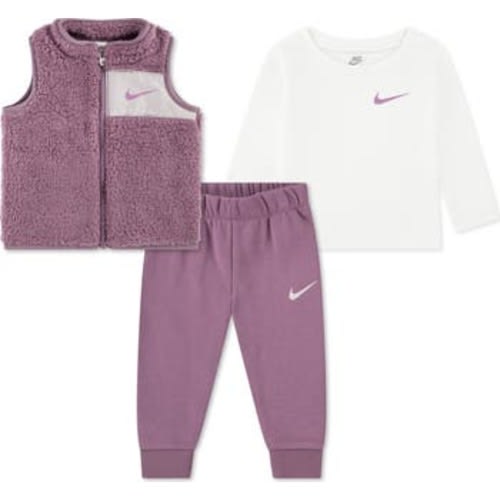 Fleece Vest, Graphic T-Shirt & Joggers Set, 12M