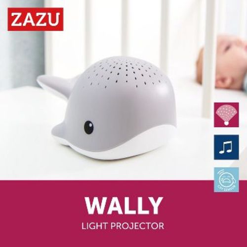 Zazu Kids Wally The Whale Sound Machine, & Projector, with Crib Mobile with T Strap
