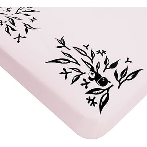 Nanit Smart Sheets – 100% Cotton Fitted Crib Sheets for Standard Crib, Works with Nanit Baby Monitors to Measure Your Baby's Height - Pink