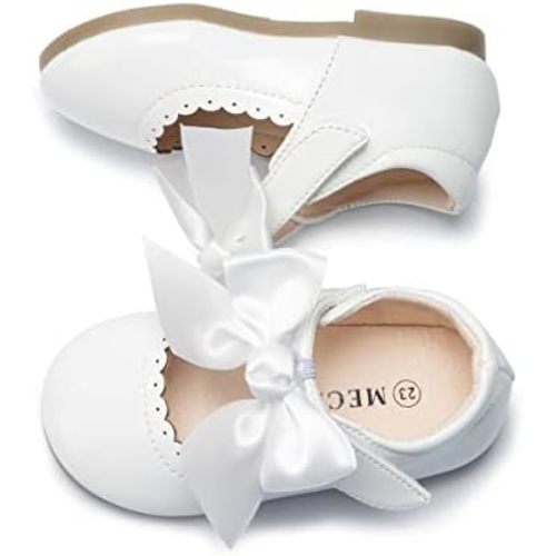 Mary Jane Little Girls Dress Shoes Toddler Baby Ballet Flats Flower Girls Wedding Party Bow Princess Kid Shoes