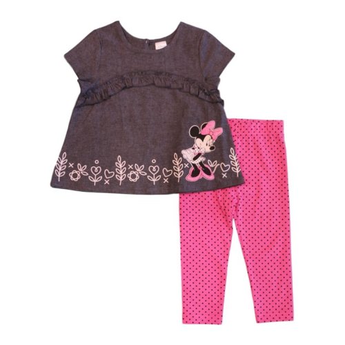 Disney Minnie Mouse Chambray Leggings Set (Baby Girls)