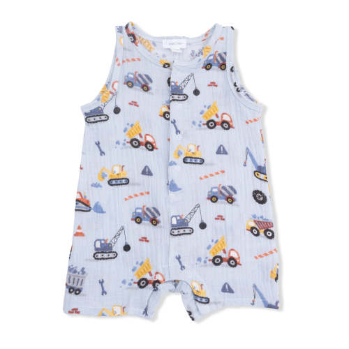 Sleeveless Shortie Romper, Crayon Construction
