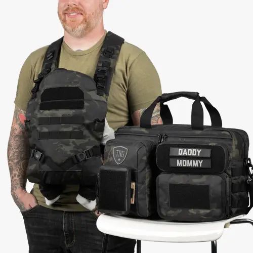 Deuce Diaper Bag & Baby Carrier Bundle | Tactical Baby Gear Deal Color: Multicam Black