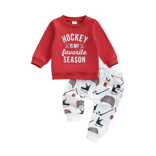 Hekkomird Baby Boy Girl Fall Outfits Cute Letter Print Long Sleeve Sweatshirt Elastic Pants Infant Newborn Winter Clothes