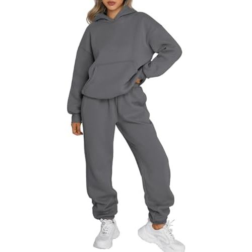 Trendy Queen Sweatsuits Women 2 Piece Outfit Two Piece Lounge Sets Hoodies and Sweatpants Fall Fashion Clothes 2025 Tracksuit
