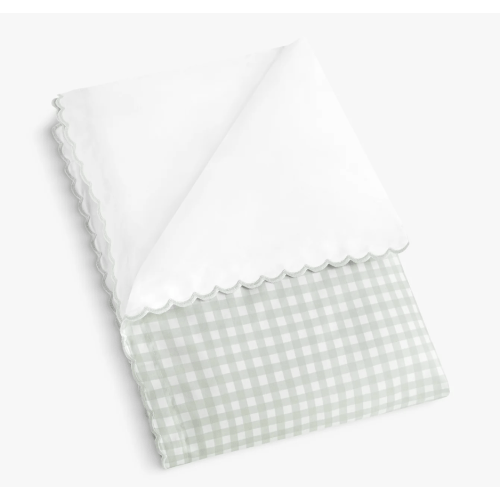 Picnic Gingham Baby Duvet - Green