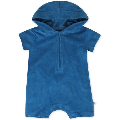 HonestBaby Novelty Terry Romper, Ocean Wave, 0-3 Months