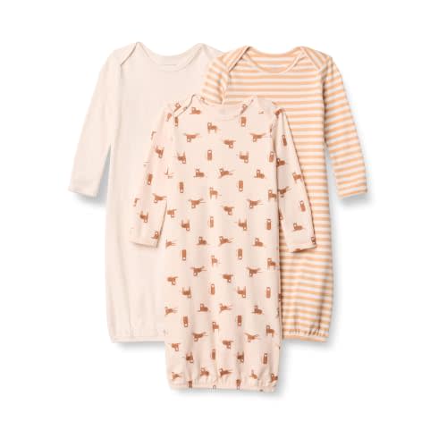 Amazon Essentials Unisex Babies' Long Sleeve Cotton Sleeper Gown