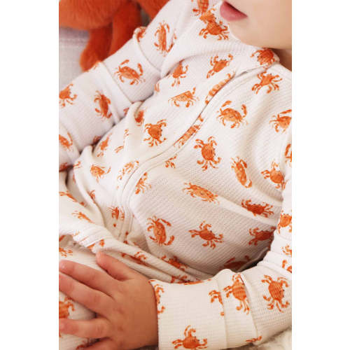 Beachy Bamboo Waffle Convertible Zip Rompers