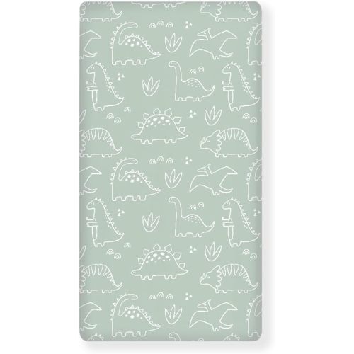 Cute Dinosaur Print Fitted Crib Sheet Dinosaur Baby Crib Sheet Fit Standard Crib and Toddler Mattress,Crib Mattress Sheets for Boys Girls 28"x52"