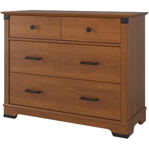Child Craft Redmond 3 Drawer Dresser for Nursery or Bedroom, Plenty of Storage, Anti-Tip Kit Included to Prevent Tipping, Non-Toxic, Baby Safe Finish (Coach Cherry)