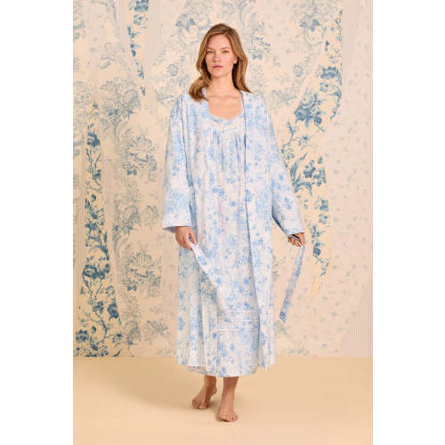 Chateau Bloom Cotton Flannel Wrap Robe