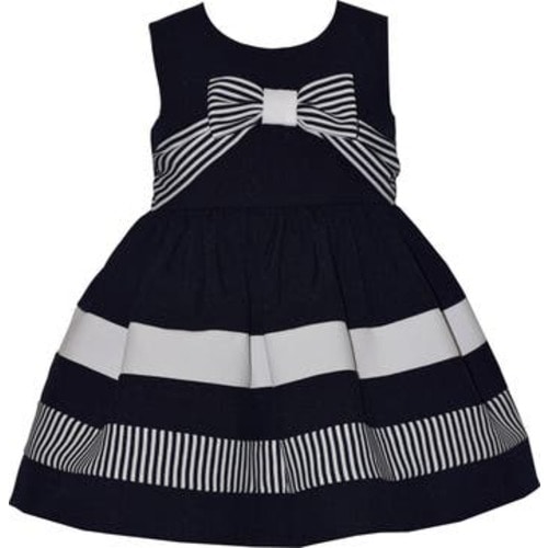Kids' Nautical Metallic Party Dress, 0-3M