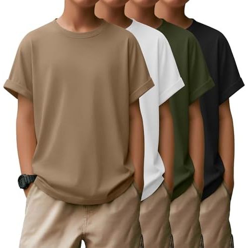 4 Pack Boys Short Sleeve Shirts