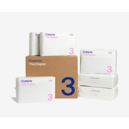 Coterie Ultra Soft Diapers, Monthly Supply, Size 3, 168 Count