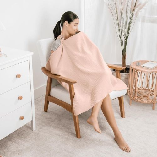Muslin Nursing Cover for Baby Breastfeeding, Soft & Breathable Breastfeeding Cover for Mom by Comfy Cubs