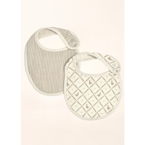 Bears & Butter Yellow Ducks - Premium Muslin Bib 2-Pack