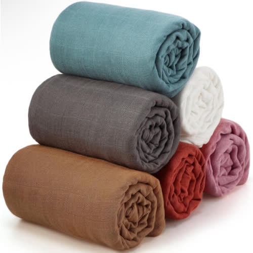 47 x 47 Inches Muslin Swaddle Blankets Cotton Newborn Receiving Blankets Breathable Colorful Baby Swaddle Soft Baby Registry Essentials Gift for Unisex Boy Girl(Solid Colors)