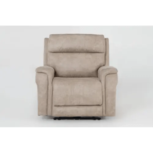 Caspian Beige Manual Glider Recliner | Exterior Pull | Rocker
