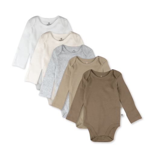 5-Pack Organic Cotton Long Sleeve Bodysuits | Honest Baby Clothing