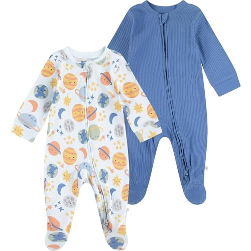 HUGGIES unisex-baby 2-pack Footed Coverall