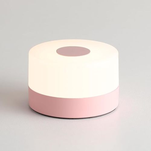 JUSHENG Night Light for Baby Nursery, Rechargeable LED Touch Light with 3CCT & Stepless Dimming Function, Portable Bedside Lamp Tap Lights Battery Powered for Breastfeeding, Kids, Nightstand-Pink