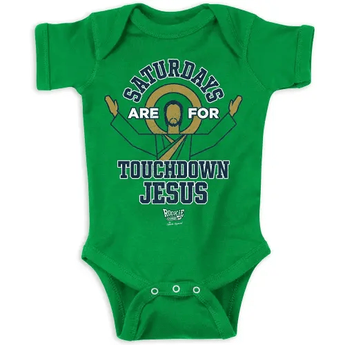 Rookie Wear By Smack Apparel Saturdays Onesie for Notre Dame College Fans (NB-18M)