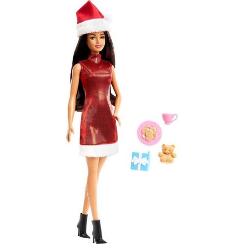 Barbie Santa Doll, Brunette, Holiday Accessories, Kids 3 to 8 Years Old