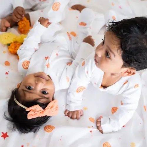 Jalebi Baby Printed Sleepsuit: Comfort and Fun Organic Cotton Sleepsuits – mylittlebarfi