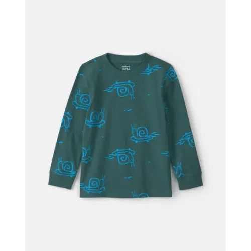 Toddler Boy Snail Long-Sleeve T-Shirt - Green | Carter's
