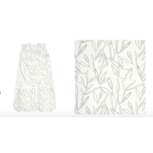 100% Cotton Baby Swaddle Green Leaves | Newborn | HALO US ; TOG 1.5