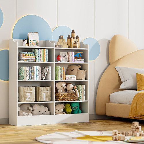 Harriet Bee Hartleigh 49" H 5 Tier Kids Bookshelf with 10 Cubes & Reviews | Wayfair
