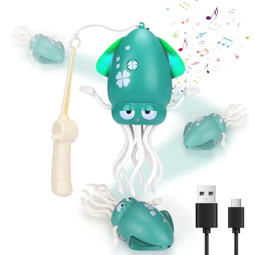 BUSOHA Dancing Octopus Toy – Electric Crawling Octopus Music Baby Toys with Light Up and Smart Sensor Interactive Baby Tummy Time Toys Infant Learning Gift for Toddlers Boys Girls,Green