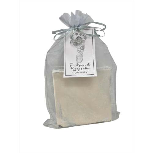 Cream Footprint Keepsake Canvas