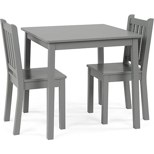 Humble Crew Toddler Table and Chair Set for Kids, Wood Activity Furniture