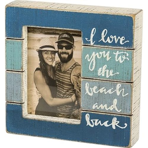 Primitives by Kathy I Love You To The Beach And Back Decorative Picture Frame