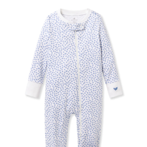 Baby's Pima Romper in Bluehearts