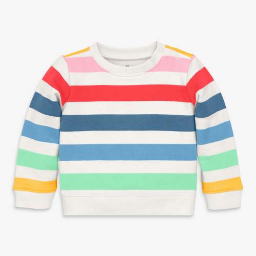 Baby sweatshirt in candy stripe | Primary.com