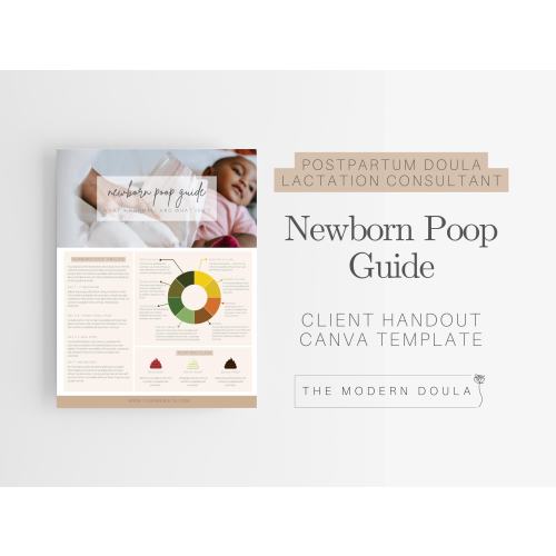 Newborn Poop Guide: Doula Client Handout (Canva Template)