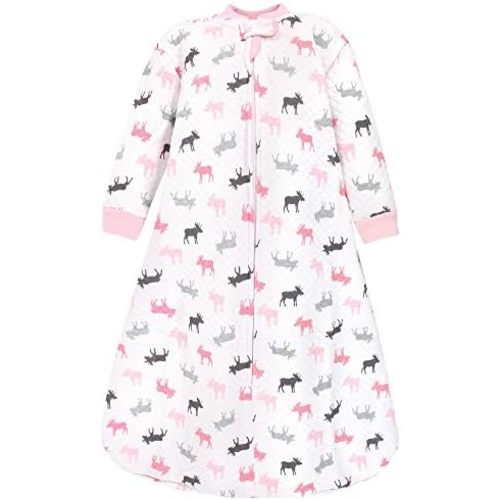 Hudson Baby Unisex Baby Premium Quilted Long Sleeve Sleeping Bag and Wearable Blanket
