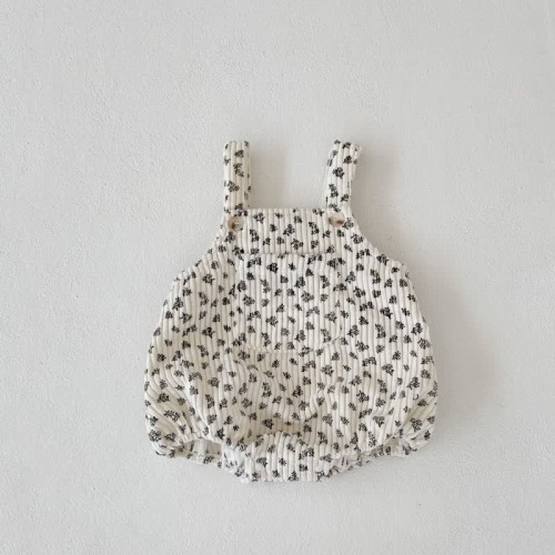 Baby Bear Floral Strap Bodysuit