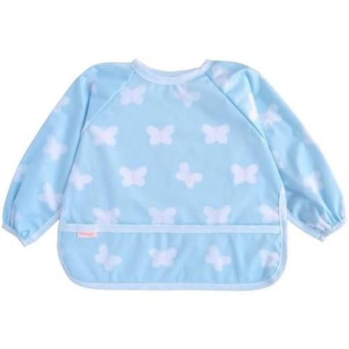 Waterproof Long Sleeve Bib – Machine Washable Baby Bibs for Eating – Baby Smock Bib for Toddler – BLW Supplies for Baby