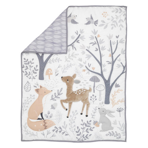 Bedtime Originals Deer Park Woodland 3-Piece Nursery Baby Crib Bedding Set - Gray & Reviews | Wayfair